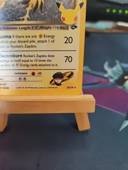 Pokemon TCG Rockets Zapdos Holo Classic Collection 15/132 Celebrations NM - Image 4