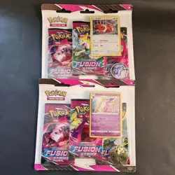 Sealed Pokemon Sword & Shield Fusion Strike 3 Pack Blisters Lot Of 2 JP051 - Image 1