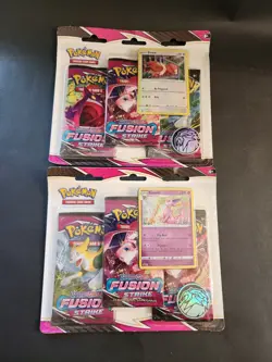 Sealed Pokemon Sword & Shield Fusion Strike 3 Pack Blisters Lot Of 2 JP053 - Image 1
