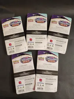 Sealed Pokemon Sword & Shield Chilling Reign 1 Pack Blister Lot Of 5 JP0082 - Image 3