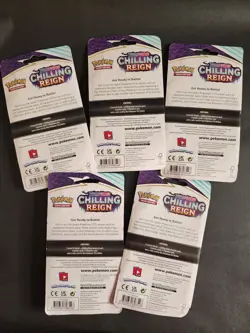 Sealed Pokemon Sword & Shield Chilling Reign 1 Pack Blister Lot Of 5 JP0083 - Image 3