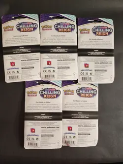 Sealed Pokemon Sword & Shield Chilling Reign 1 Pack Blister Lot Of 5 JP0084 - Image 3