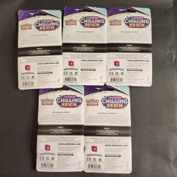 Sealed Pokemon Sword & Shield Chilling Reign 1 Pack Blister Lot Of 5 JP0085 - Image 3