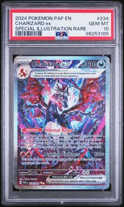 2024 POKEMON PAF EN-PALDEAN FATES SPECIAL ILLUSTRATION RARE CHARIZARD EX PSA 10 - Image 1
