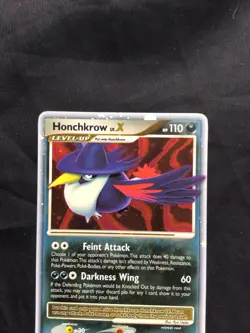 Pokemon Cards: Secret Wonders Rare Holo: Honchkrow Lv. X 132/132 - Image 2