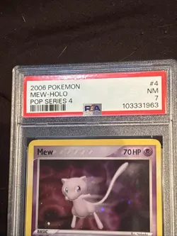 2006 Pokemon TCG Mew Pop Series 4 Holo Card 4/17 PSA 7 - Image 5