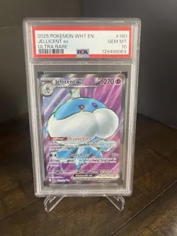 Pokemon TCG White Flare Jellicent EX Full Art Ultra Rare Card 160/086 PSA 10 - Image 1