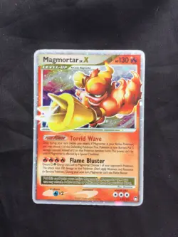Pokemon Cards: Mysterious Treasures Rare Holo: Magmortar Lv. X 123/123 - Image 1