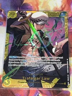 One Piece Trafalgar Law SEC Card OP10-119 English Royal Blood NM Secret Rare - Image 1
