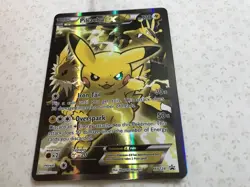 Pokemon TCG - JUMBO Pikachu EX Black Star Promo XY124 card - Image 1
