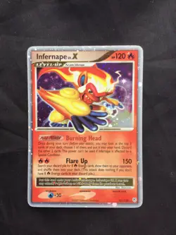 Pokemon Cards: Diamond and Pearl Rare Holo: Infernape Lv. X 121/130 - Image 1