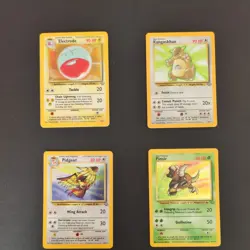 Pokemon Card Holo Fossil Lot of 4 (Electrode, Kangaskan, Pidgeot, Pinsir) - Image 1