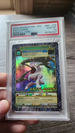 DIGIMON DIGI-BATTLE BOOSTER SERIES 5 FOIL HOLO CARD - BO-226 ANTYLAMON POP 1 !!! - Image 2