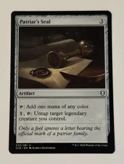 MTG Patriar's Seal - Commander Legends Battle for Baldur's Gate NM - Image 1