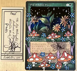 MTG Argothian Japanese Pixies Alter Altered Sketch Art Amy WEBER Magic - Image 1