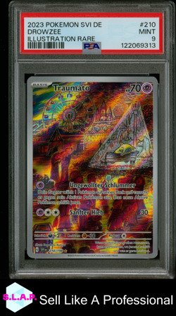 DROWZEE ILLUSTRATION RARE POKEMON GERMAN SVI DE-SCARLET & VIOLET 2023 210 PSA 9 - Image 1