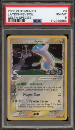 Pokemon Latios EX Delta Species Reverse Holo Rare #9 PSA 8 - Image 1