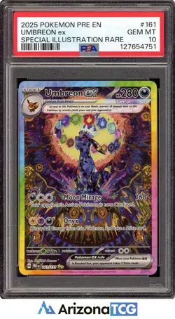 Pokemon 2025 Umbreon ex 161/131 SIR Prismatic Evolutions GEM MINT PSA 10 - Image 1