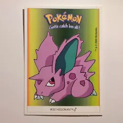 Pokemon - Nidoran♂ - Dunkin Boomer Sticker - #32/150 - 2000 - Image 1