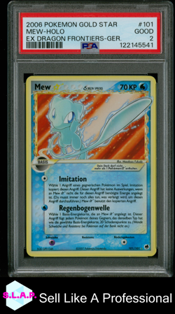 MEW-HOLO GOLDSTAR EX GER. POKEMON EX DRAGON FRONTIERS 2006 101 PSA 2 - Image 1