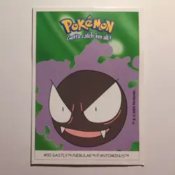 Pokemon - Gastly - Dunkin Boomer Sticker - #92/150 - 2000 - Image 1