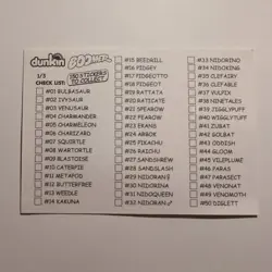Pokemon - Meowth - Dunkin Boomer Sticker - #52/150 - 2000 - Image 2
