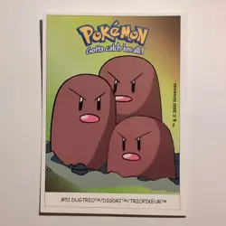 Pokemon - Dugtrio - Dunkin Boomer Sticker - #51/150 - 2000 - Image 1