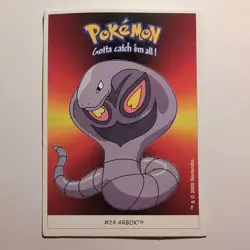 Pokemon - Arbok - Dunkin Boomer Sticker - #24/150 - 2000 - Image 1