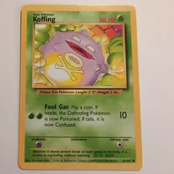 Koffing - Pokemon TCG Karte - Base Set - 51/102 - 1999 - English - Image 1