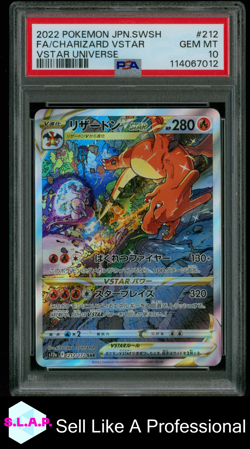 FA/CHARIZARD VSTAR VSTAR UNIVERSE POKEMON JAP SWSH UNIVERSE 2022 212 PSA 10 - Image 1