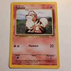 Fukano / Growlithe - Pokemon TCG Karte - Base Set - 28/102 - 1999 - Deutsch - Image 1