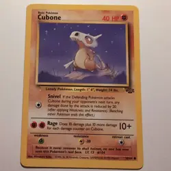 Cubone - Pokemon TCG Karte - Jungle - 50/64 - 1999 - English - Image 1
