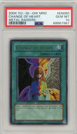 2004 Yu-Gi-Oh! Change of Heart MRD-Metal Raiders #EN060 PSA 10 Gem Mint - Image 1