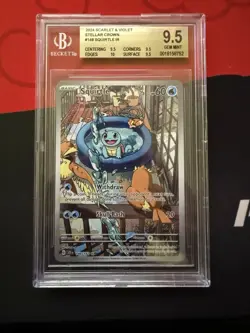 2024 Pokemon Stellar Crown Squirtle Illustration Rare Card 148/142 BGS 9.5 - Image 1
