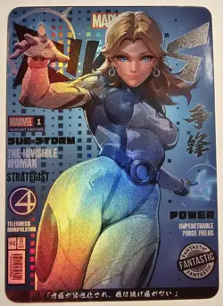 Sue Storm Fantastic 4 Anime Sexy Waifu Card - Image 1