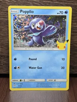 Popplio 23/25 McDonald's Collection 2021 English Pokemon Card TCG NM - Image 1