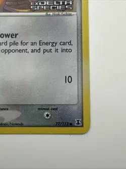 Pokemon Card - Meowth 77/113 - Delta Species Reverse Holo Stamped - MP/HP - Image 3