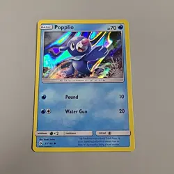 Popplio 39/149 Holo Common Sun & Moon Pokemon Card - Image 1