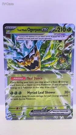 TEAL MASK OGERPON EX Twilight Masquerade 25/167 Double Rare Holo Pokemon Card NM - Image 1
