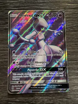 Mewtwo GX 72/73 Full Art Sun & Moon Shining Legends 2017 Pokemon TCG Card - NM - Image 1