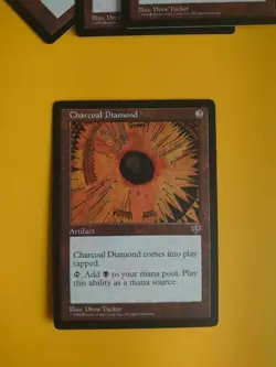 Charcoal Diamond Artifact Mirage. Magic the Gathering Card. Old Vintage - Image 1
