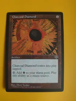 Charcoal Diamond Artifact Mirage. Magic the Gathering Card. Old Vintage - Image 2