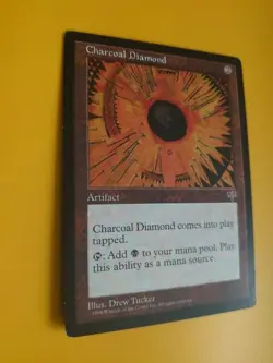 Charcoal Diamond Artifact Mirage. Magic the Gathering Card. Old Vintage - Image 3