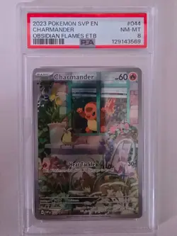 Charmander #044 PSA 8 - Obsidian Flames ETB Promo Holo Pokemon Card - Image 1