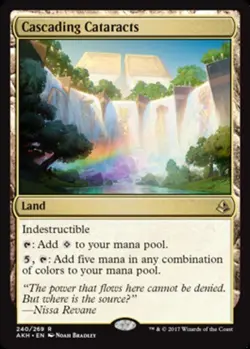 1x Cascading Cataracts Light Play, English Amonkhet MTG Magic - Image 1