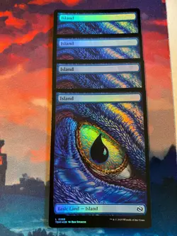 MTG Tarkir Dragonstorm Full Art Foil Island x 4 - Image 1
