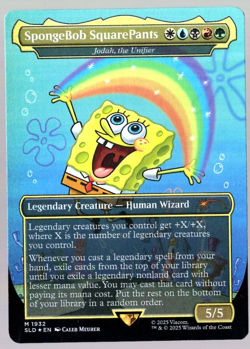 Spongebob Squarepants 1932 Rainbow Foil Spongebob Secret Lair MTG Near Mint - Image 1