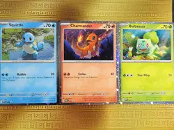 Bulbasaur Charmander Squirtle Pokemon Cards Cosmos Promo Set 046 047 048 NM 151 - Image 1