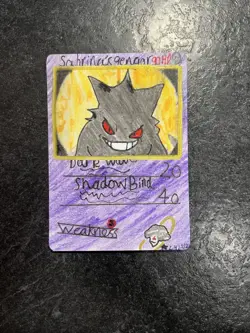 Pokemon TCG Gym Challenge Sabrina's Gengar 29/132 Non Holo artist imitation - Image 3