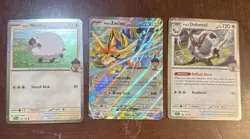 Hop's Zacian ex 193 Black Star Promo w/ Hop's Wooloo & Dubwool Pokemon - Image 1
